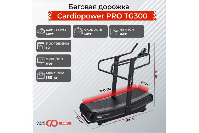 Беговая дорожка CardioPower PRO TG300 